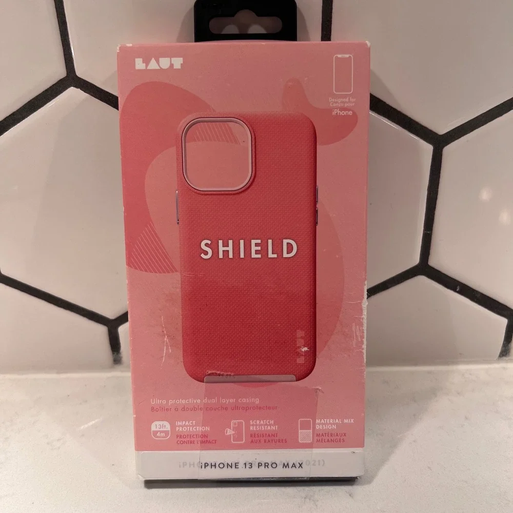 Laut Shield Phone Case Coral NEW iPhone 13 Pro Max‎ Ultra Protective Dual Layer